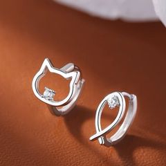 【ピアス】送料無料  S925 シルバー 925  金属アレルギー対応  非アレルギー  アクセサリー お洒落 オシャレ かっこいい 大人 可愛い 大人女子  キャット ネコ 猫グッズ 八千代 猫雑貨 cats