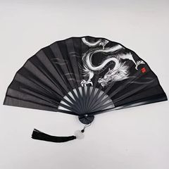 【訳あり商品：小傷あり】 和柄 龍 扇子 うちわ おしゃれ 和装小物 和雑貨 夏 祭り 花火 男性用 紳士用 メンズ ファッション