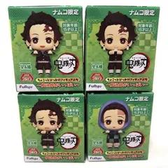 【中古】トレーディングフィギュア 全4種セット 「鬼滅の刃 ちょこっとひっかけフィギュアぷち～炭治郎がいっぱい～」 ナムコ限定