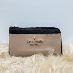 kate spade ケイトスペード　ニューヨーク　サフィアーノレザー　マディソンカラー　ブロック トップ ジップ カード ホルダー