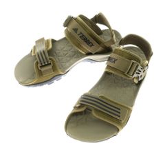 【中古】【未使用】アディダス adidas CYPREX ULTRA SANDAL DLX ストラップ サンダル オリーブグリーン【サイズ9】【メンズ】