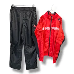 le coq sportif GOLF COLLECTION ルコックスポルティフ ゴルフコレクション セットアップ ウインドブレーカー ジャケット2way仕様 ゴルフウェア スポーツ トレーニング  メンズ サイズL レッド×ブラック 久喜倉庫店 K700Y