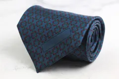 マリオヴァレンティノ ブランド ネクタイ シルク 小紋柄 総柄 PO メンズ ネイビー MARIO VALENTINO 【中古】