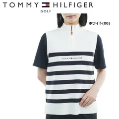 トミーヒルフィガー ゴルフ レディース ベスト フロントロゴ ハイネック ノースリーブニット TOMMY HILFIGER GOLF THLA561 2025年秋冬モデル ホワイト(00)