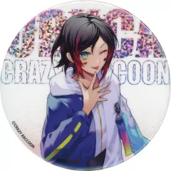 【中古】バッジ・ピンズ うるか(等身) Crazy Raccoonホログラム缶バッジ 「Crazy Raccoon×GiGOキャンペーン」