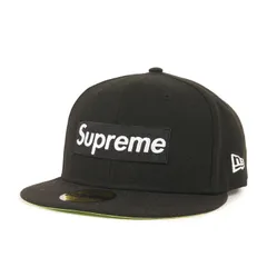 【美品】Supreme シュプリーム キャップ サイズ:7 5/8(60.6cm) / 21AW NEW ERA ボックスロゴ ベースボールキャップ (No Comp Box Logo) / ブラック 黒 / 帽子 / コラボ 別注【メンズ】【中古】