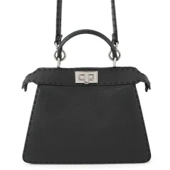 フェンディ ハンドバッグ セレリア ピーカブー アイシーユー ISEEU スモール 8BN327 2way ステッチ 黒