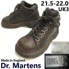 80s-90s/イングランド製/Vintage★Dr. Martens/ドクターマーチン★5ホール/ショートブーツ【3/21.5-22.0茶】Leather/Boots/shoes◆sWB123-9