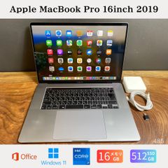 ［お買い得！美品］Apple MacBook Pro 16inch 2019/Core i7 2.6GHz/メモリ16GB/SSD512GB/Windows11/Office 2024/485