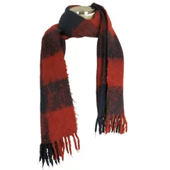 バーバリーブラックレーベル BURBERRY BLACK LABEL ブロックチェック 大判  ウールマフラー レディース 表記無 のサムネイル