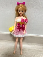 ♥箱無し新品♥旧タカラ・ジェニーフレンドオリーブ　姫カット着物ピンク鶴フルセット ♥箱無し新品♥旧タカラ・ジェニーフレンドオリーブ 姫カット着物