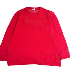 champion トレーナー　キルティング　Mサイズ　レッド　US古着