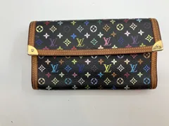 ルイヴィトン マルチカラー モノグラム ポルト・トレゾール・インターナショナル 三つ折り長財布 M92658 19×11cm ノワール 送料無料 フォロー割5％OFF対象