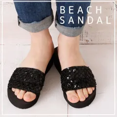 ビーチサンダル サンダル 黒 銀 ビーサン 厚底 ビジュー おしゃれ 宅配B