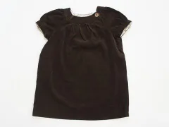 ボンポワン ボンポアン bonpoint アウトレット 子供服 女の子 4歳 約 100cm 半袖 ジャンパースカート 茶色 コーデュロイ 秋 冬 ★3 冬服 ガールズ 女児 キッズ 【中古】 ユーズド リサイクル 古着 子ども服 こども