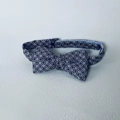 蝶ネクタイ イタリア製 100%シルク 花柄 長さ調節可 フォーマル