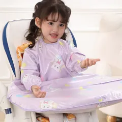 ☆ クマ ☆ ロングスリーブ ☆ キッズ 食事エプロン テーブルクロス一体 3way お食事エプロン キッズ 子ども エプロン 食事 食べこぼし ベビー ベビースタイ 食事エプロン 女の子 男の子 子供用 スタイ 食事用エプロン テーブルクロス 一体型