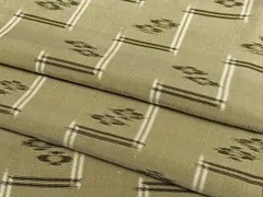 平和屋着物▽上質な紬　単衣　琉球絣　正絹　逸品　AAAT4677oa