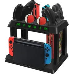 新品 オールインワン 整理 省スペース 組立 Proコントローラー/ポケモンボール/Joy-Con全部充電・収納可能 Switchドック ホルダー 収納ラック 大容量 充電スタンド Switch用 Nintendo Umora