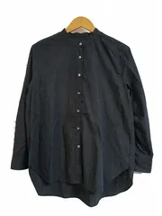 メルローズ MELROSE 22ss バンドカラーシャツ ブラウス 長袖シャツ ダークネイビーのサムネイル