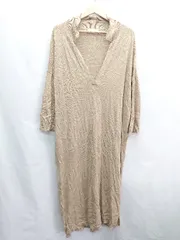 ◇ green label relaxing UNITED ARROWS 半袖 ロング ワンピース サイズF キャメル系 レディース E  【1405140018981】