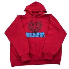 186004　★美品★　ワールドインダストリーズ パーカー 裏起毛 レッド Lサイズのサムネイル