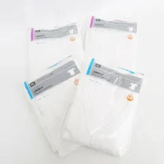 ユニクロ UNIQLO アンダーウエア 4点セット ヒートテック Tシャツ Vネック 半袖 九分袖 ホワイト 白 XL