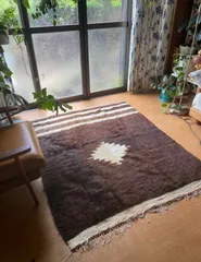 ラスト① 新品wool100％　キャラメル　バッターニエ　トルコヴィンテージラグ ラスト① 新品wool100％ キャラメル バッターニエ トルコ