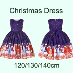 サイズ選べる　120 130 140 クリスマスドレス　クリスマスパーティー　キッズドレス　ワンピース