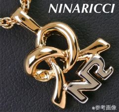 ニナリッチ/NINARICCI ゴールド　リボンモチーフ　ネックレス