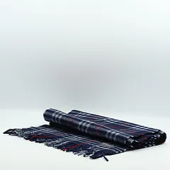 新品同様 バーバリー ネイビーチェック マフラー メンズ/レディース STU