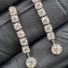 K10 ラボグロウンダイヤ ドロップピアス D1.04ct×2 - メルカリ