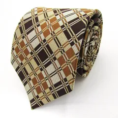 パーフェクトスーツ ブランド ネクタイ チェック柄 シルク 日本製 PO  メンズ ベージュ P.S.FA 【中古】