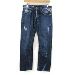 リプレイ デニムパンツ ジーンズ ストレッチ ボトムス メンズ W29 L32サイズ ブルー系 REPLAY 【中古】