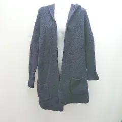◇ URBAN RESEARCH ROSSO フードあり 無地 起毛生地 ガウン 長袖 カーディガン サイズfree ネイビー レディース E  【1307210033392】