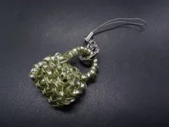 ■美品■ ANTEPRIMA アンテプリマ PVCワイヤー バッグモチーフ ストラップ バッグチャーム シルバー系×ライトグリーン系 DH2494