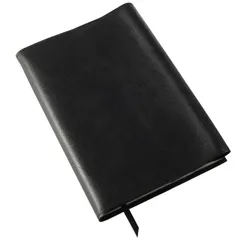 【数量限定】gogesブックカバー a5 防水レザー ― 上質感のある合皮の高級本カバー（文芸書 参考書 専門書） サイズ調整可能 厚め対応可 しおり付き 軽量 おしゃれ（a5 クロ）