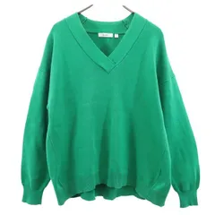 ニコアンド 長袖 Vネック セーター ４ グリーン niko and... ニット レディース 古着 【231126】