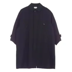 GRAPHPAPER グラフペーパー 22AW GM223-10171 Hard Gabardine Soutien Collar Coat コーデュロイ襟 比翼ボタン ウール ハード ギャバジン ステンカラー コート ブラック系 2【中古】のサムネイル
