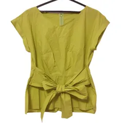 RE188 【美品】ANAYI　アナイ　半袖リボンブラウス　ピスタチオグリーン　レディース　38  オシャレ　希少