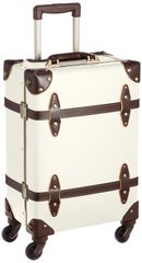 Color:Sサイズ：アイボリー/ブラウン [シフレ] トランクスーツケース EUR3054 トランクキャリー ユーラシアトランク 26L 55 cm 3.3kg Sサイズ：アイボリー/ブラウン