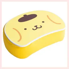 ポムポムプリンのテーブルクッション（片面天板・マイクロビーズ）変形楕円型（W46×D35×H14cm）　※サンリオキャラクターズ,コラボデザイン,,高品質,枕,座布団,パソコン,台,足置き,フロア,フィット,かわいい,カラフル,4way