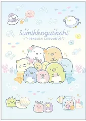 【中古】クリアファイル B柄 ぺんぎんラグーンテーマ ミニダブルクリアホルダー 「すみっコぐらし」