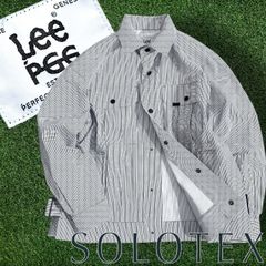 M PGG×LEE 定価5.7万 形態安定 ストライプ柄ジャケット カバーオール 