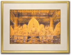 絵画 慈光/インテリア 額入り 額装込 風景画 油絵 ポスター アート アートパネル リビング 玄関 プレゼント モダン アートフレーム 飾る 3Lサイズ おしゃれ 壁掛け 絵