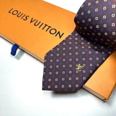 美品 ルイヴィトン Louis Vuitton ネクタイ シルク100% ブラウン