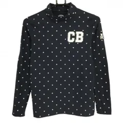 キャロウェイ 長袖ハイネックシャツ ネイビー×白 星総柄 ストレッチ  レディース M ゴルフウェア Callaway