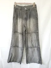 ◇ Θ Alfred Alex ワイド デニム パンツ ジーンズ サイズL ブラック系 メンズ E  【1507160005306】