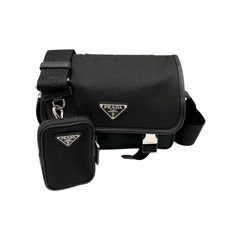 プラダ PRADA ショルダーバッグ Re-Nylon 2VD034 ナイロン/サフィアーノレザー ブラック レディース