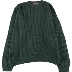 古着 90年代 ラルフローレン Ralph Lauren CHAPS チャップス リブ編み コットンニットセーター USA製 メンズXXL相当/taa003407